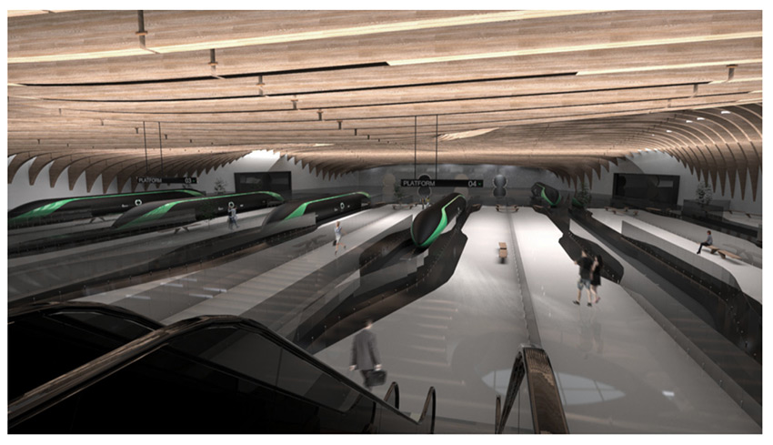 Hyperloop station concept