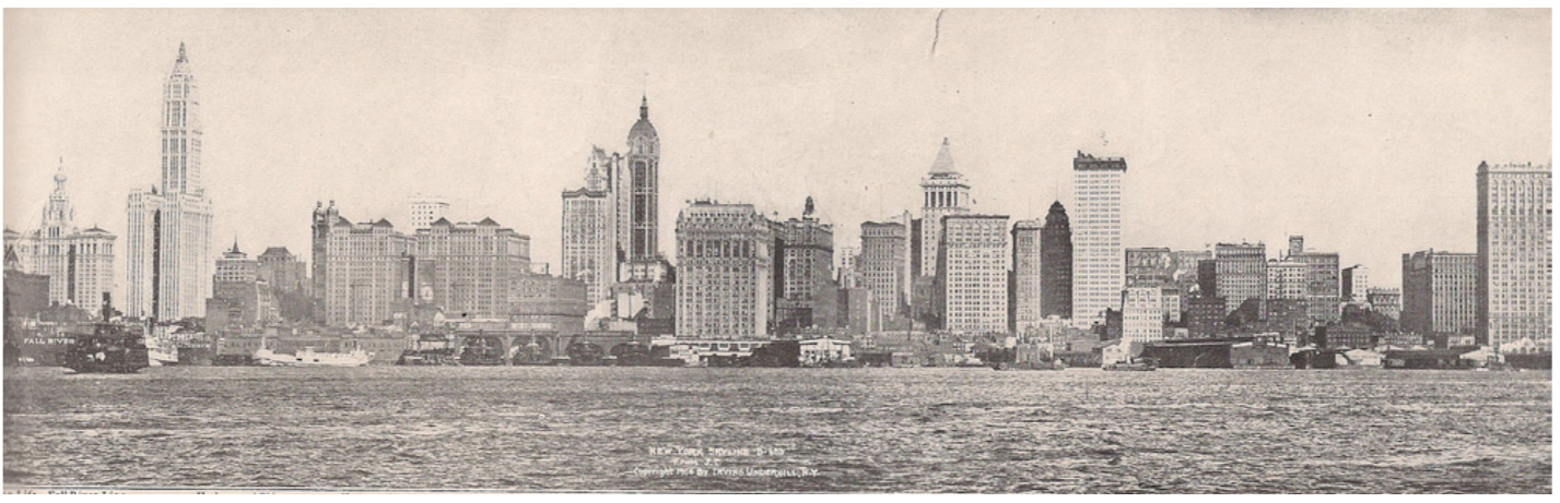 NYC skyline in 1914