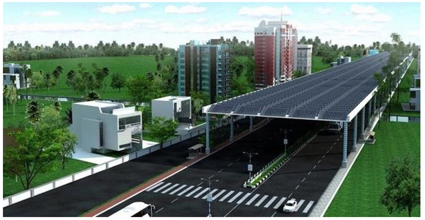 Solar road canopy