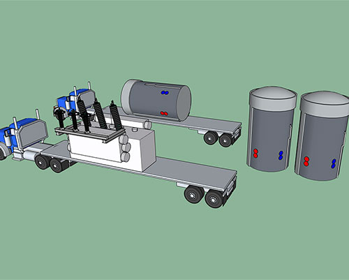 Truck-delivered SMR + Power Substation