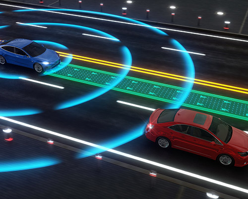 Self-driving cars use wireless sensors for detection