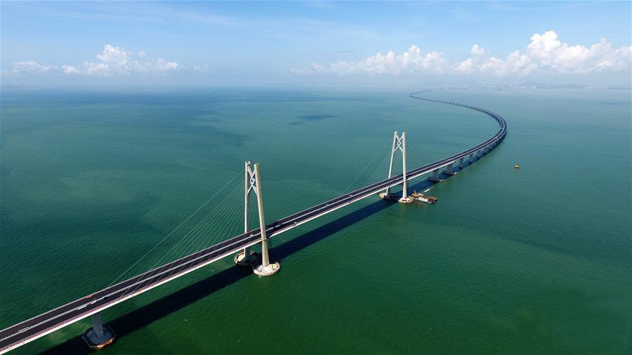 Zhuhai-Macau Megabridge connecting mainland China to the island of Macau